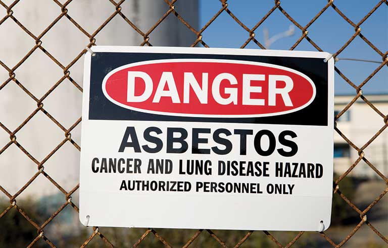 Danger sign asbestos