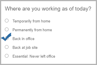 Where are you working?