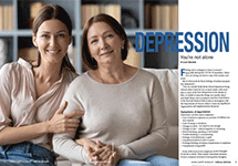 Magazine spread: Depression article