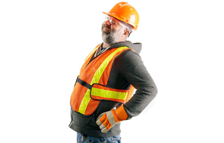 Construction worker back pain