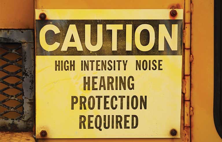 noise caution sign