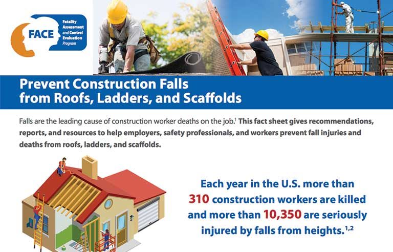 construction falls from roofs