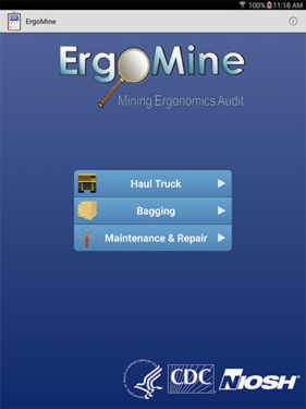 ErgoMine mobile app
