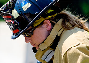 female paramedic/firefighter