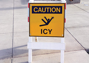 caution icy sign
