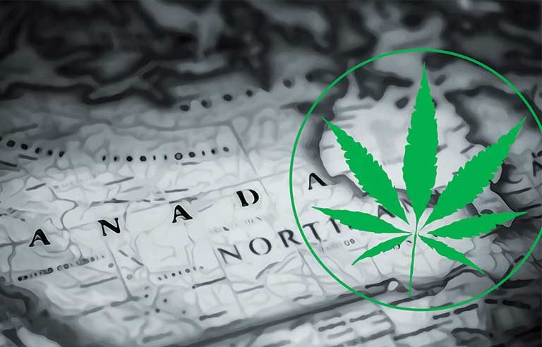 Canada map - marijuana