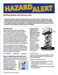 Hazard alert_Scissor Lifts