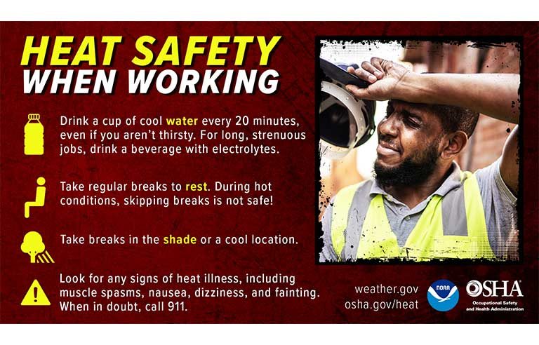 OSHA and NOAA team up for infographic on preventing heat illnesses ...