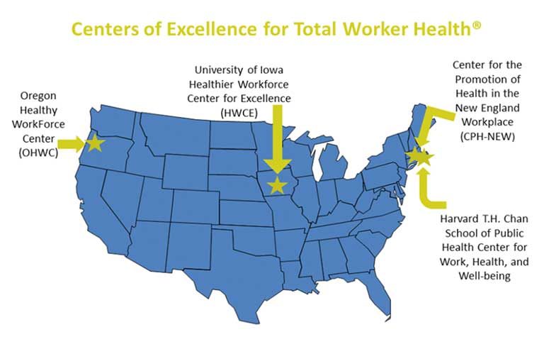 Total Worker Health Center map
