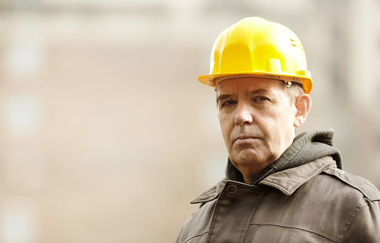 aging construction worker