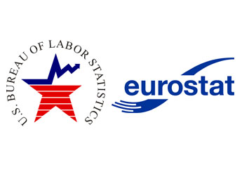 BLS and Eurostat logos