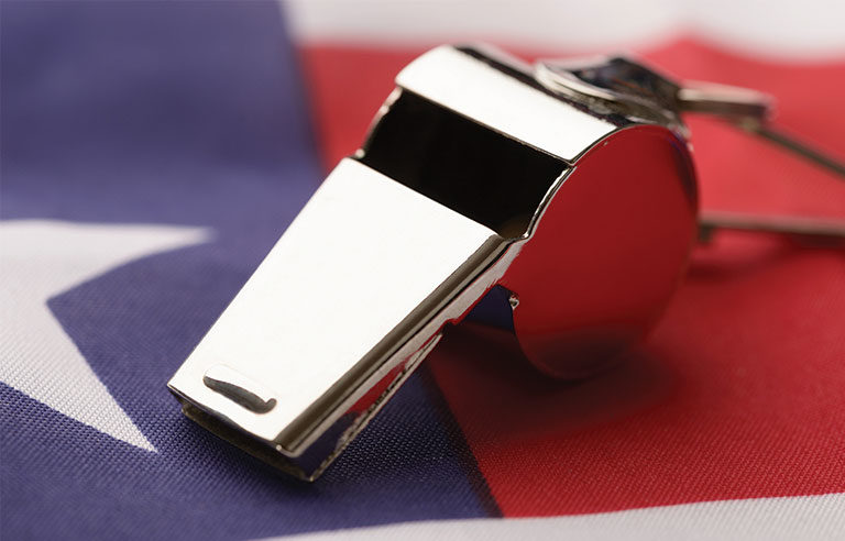 whistle on top of american flag