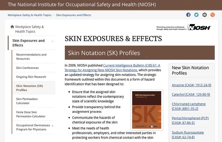 skin exposures and effects