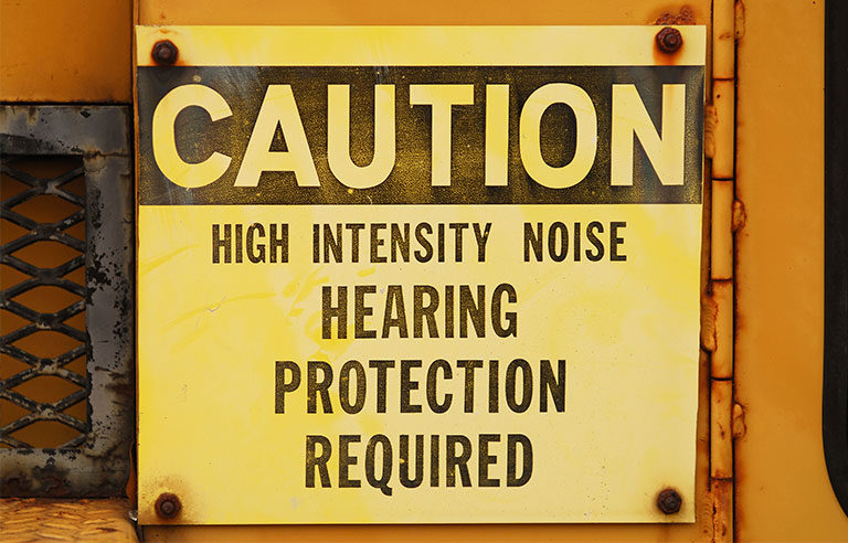 Hearing warning sign