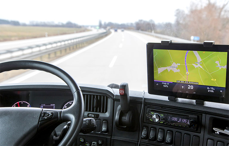GPS on truck dash