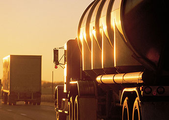 Trucks at sunset - sized for slider 345x245