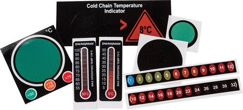 15 Packs of 10 pcs 1.46 Dia Brady TIL-12-50C-DIA Black/Red Hot Temperature Indicating Label 