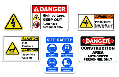 Safety Sign " DANGER HIGH VOLTAGE " workplace Health & Safety 