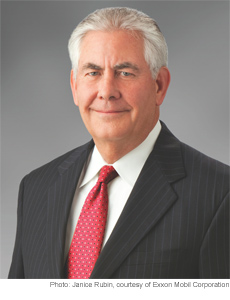 ExxonMobil Chairman and CEO Rex W. Tillerson.