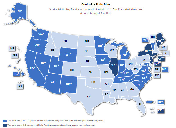 State Plans map