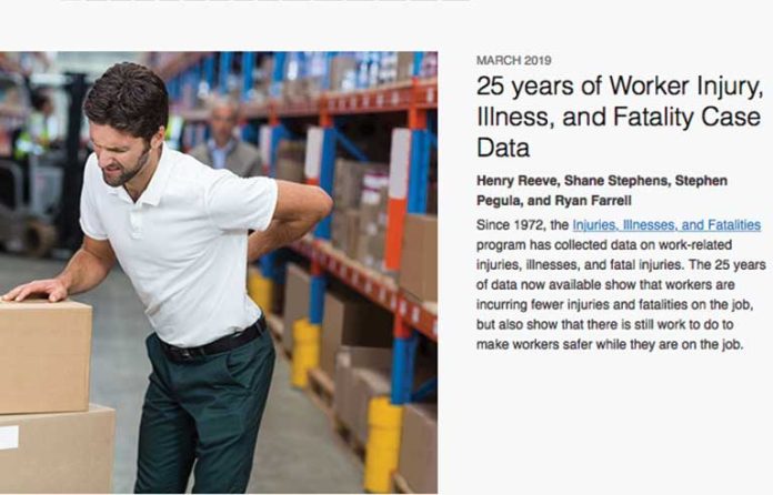 25 years worker injury case data