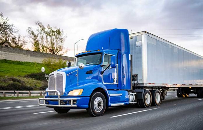 Blue-big-rig-semi-truck