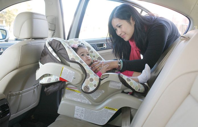 baby in a car seat