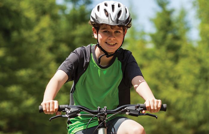 boy riding a bike