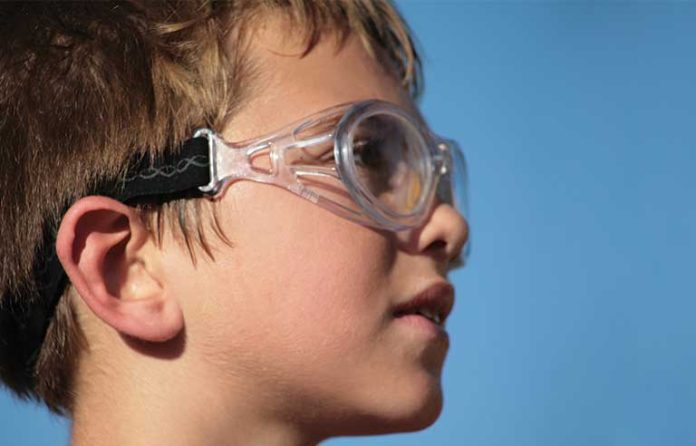 boy with goggles