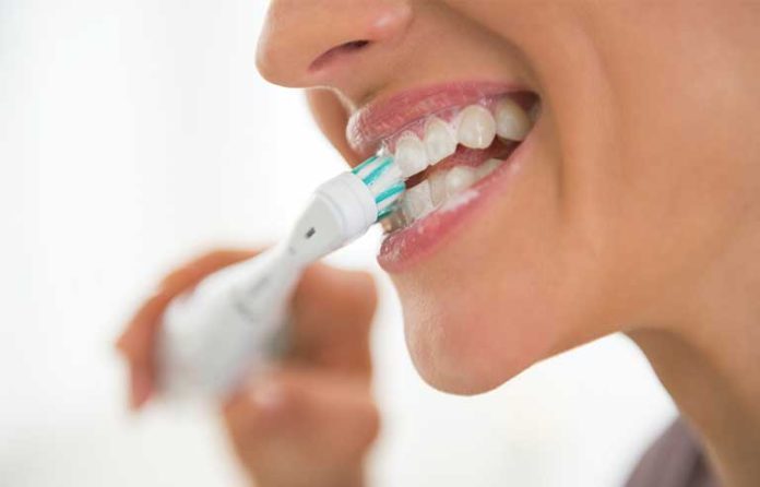 brushing teeth