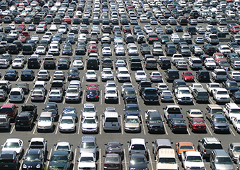 cars in parking lot