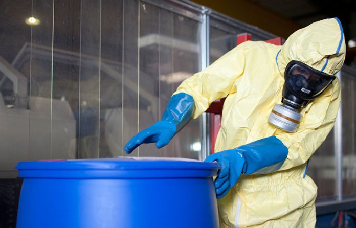 disposing infested material