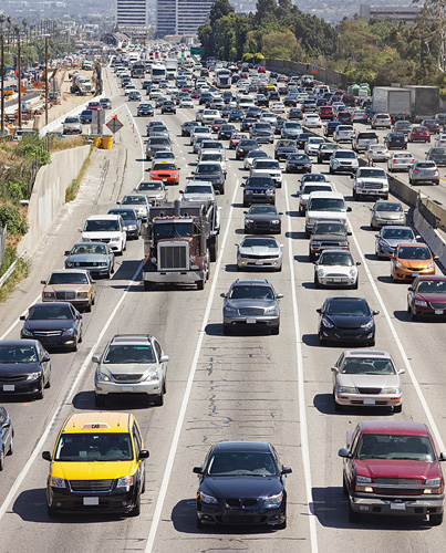 Cars on expressway