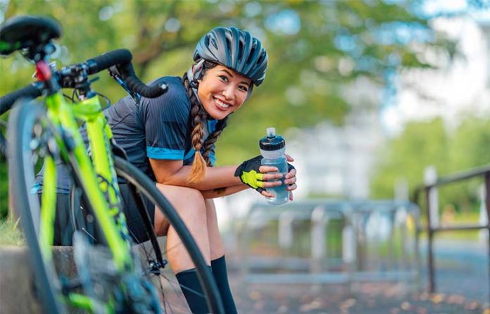 female biker