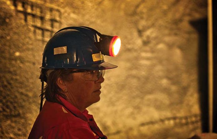 female miner