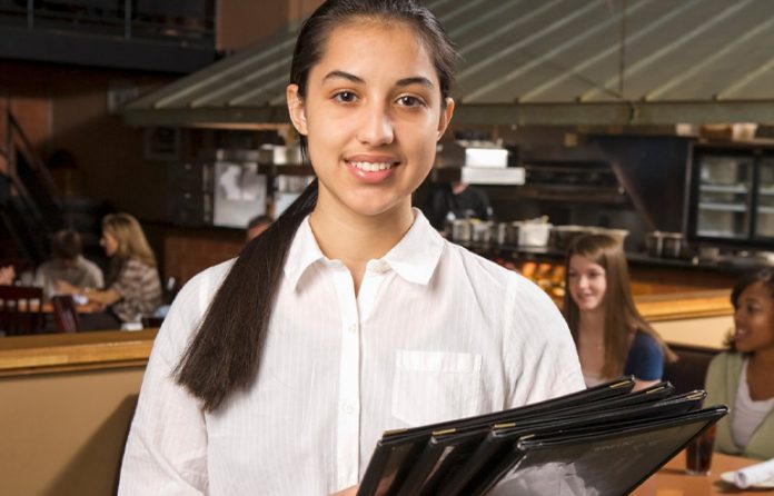 waitress taking order