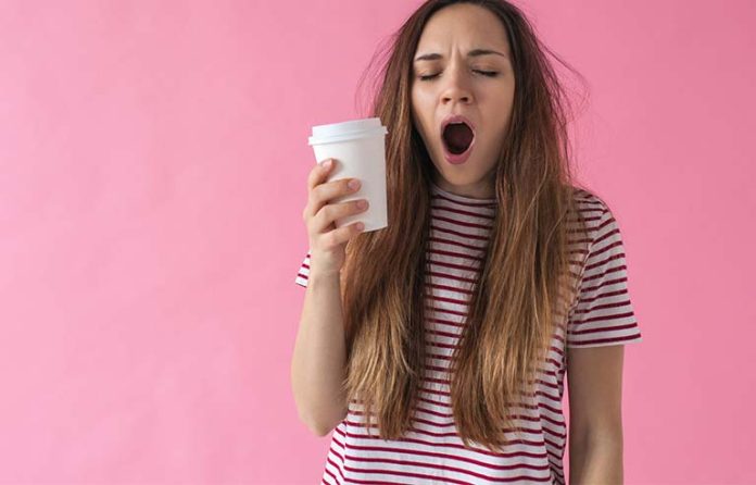 female yawning