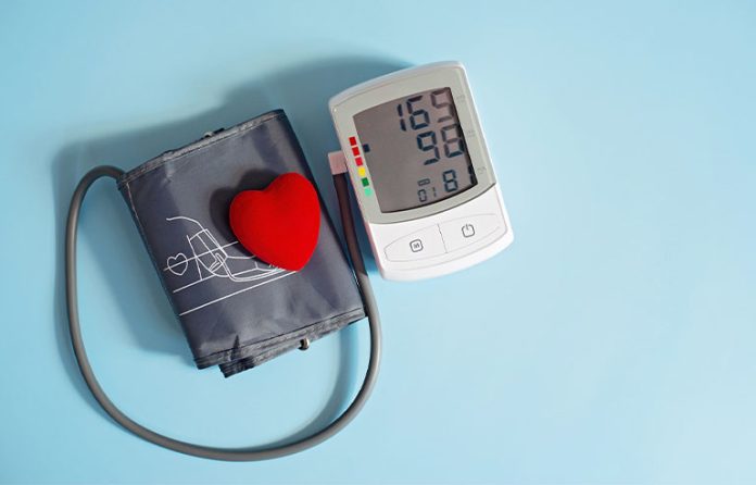 checking blood pressure