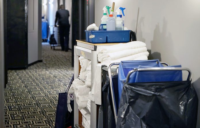 Hotel housekeeping cart