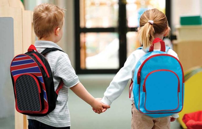 kids with backpacks