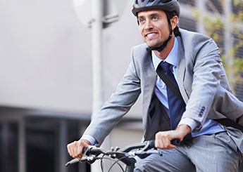 man cycling