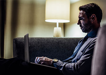 man working laptop