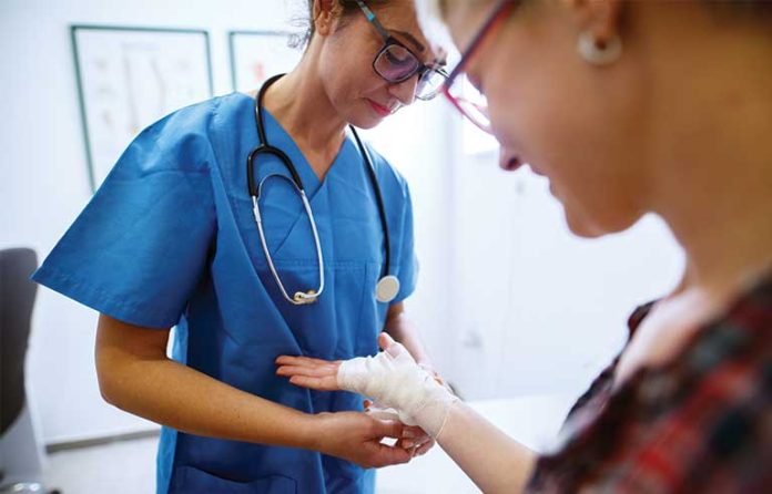 nurse with patient