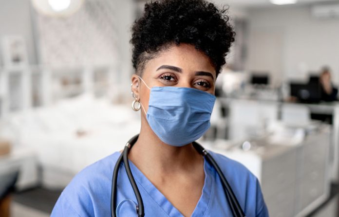 Nurse with face mask
