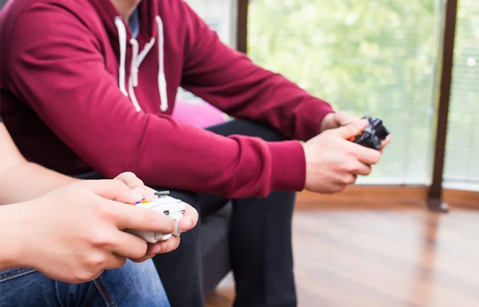 playing video games