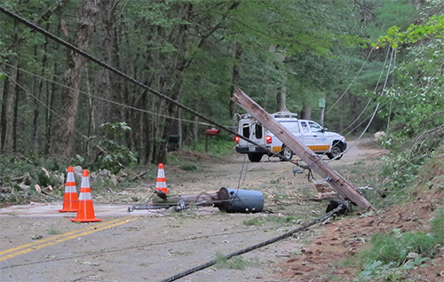 Downed power lines