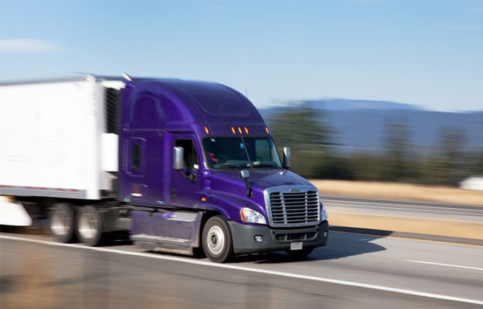 purple semi