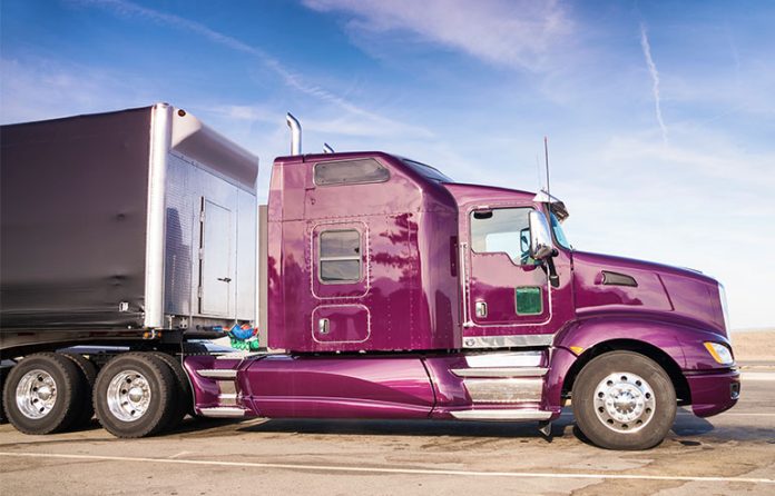 purple semi