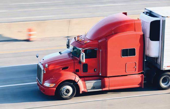 semi on highway