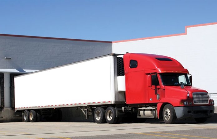 red semi truck